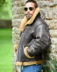 Helvano | Herren Bomberjacke mit weichem Innenfutter in Braun