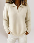 Helvano | Damen Strickpullover mit Kragen