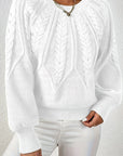 Helvano | Zopfstrick-Pullover mit Rundhals