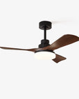 Helvano | Moderner Deckenventilator mit LED-Licht in Walnuss