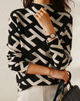 Soviska | Damen Strickpullover mit geometrischem Muster