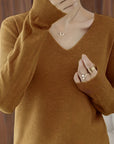 Helvano | Damen Strickpullover mit V-Ausschnitt