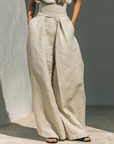 Helvano | Damen Zweiteiler mit weiter Baumwollhose