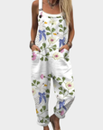 Helvano | Damen-Jumpsuit mit Blumen- und Vogelprint