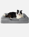 Helvano | Orthopädisches Hundebett in Grau & Schwarz