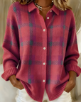 Helvano | Karierte Strickjacke für Damen