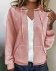 Helvano | Strickjacke mit Kapuze und Reissverschluss für Damen