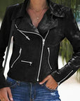 Helvano | Damen Lederjacke mit Reissverschluss
