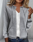 Helvano | Strickjacke mit Kapuze und Reissverschluss für Damen