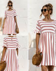 Helvano | Gestreiftes Strandkleid für Damen