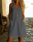 Helvano | Sommerkleid mit Knopfleiste für Damen
