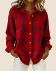 Helvano | Kariertes Damen-Pullover mit Kragen