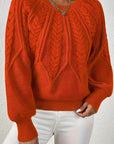 Helvano | Zopfstrick-Pullover mit Rundhals