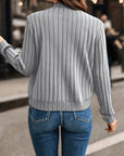 Helvano | Damen Rippstrick-Jacke mit Reissverschluss