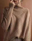 Helvano | Damen Strickpullover mit Stehkragen