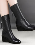 Helvano | Wadenhohe Keilstiefel für Damen