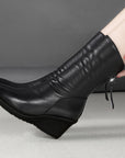 Helvano | Wadenhohe Keilstiefel für Damen