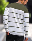Helvano | Gestreifter Strickpullover mit Rundhals für Herren