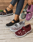 Helvano | Bestickte Blumen-Sneaker für Damen