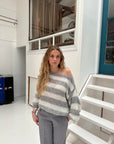 Helvano | Gestreifter Strickpullover für Damen