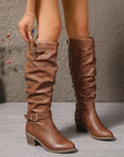 Helvano | Slouch-Stiefel mit Schnalle für Damen