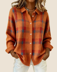 Helvano | Kariertes Damen-Pullover mit Kragen