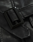 Helvano | Lange Bikerjacke aus Leder für Herren