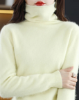 Helvano | Rollkragenpullover für Damen in Weiss