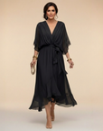 Helvano | Chiffon-Kleid mit V-Ausschnitt für Damen