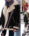 Helvano | Bikerjacke in Wildlederimitat für Damen