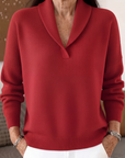 Helvano | Oversized Pullover mit V-Ausschnitt für Damen