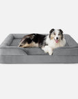 Helvano | Orthopädisches Hundebett in Grau & Schwarz