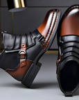 Helvano | Herren Stiefeletten mit Schnalle in Schwarz