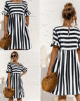 Helvano | Gestreiftes Strandkleid für Damen
