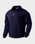 Helvano | Strukturierter Half-Zip Pullover für Herren