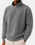 Helvano | Herren Strickpullover mit Zip-Kragen