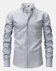 Helvano | Herren-Set gestreiftes Hemd & Slim-Fit Hose