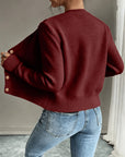 Helvano | Damen Zopfstrick-Cardigan mit Knopfleiste