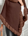Helvano | Poncho mit Plüschbesatz für Damen