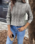 Helvano | Zopfstrick-Rollkragenpullover für Damen