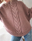 Helvano | Zopfstrick-Pullover mit Stehkragen für Damen