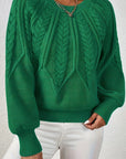 Helvano | Zopfstrick-Pullover mit Rundhals