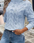 Helvano | Zopfstrick-Rollkragenpullover für Damen