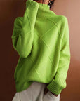 Helvano | Damen Strickpullover mit Stehkragen