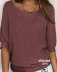 Helvano | Lockerer Lochstrick-Pullover für Damen