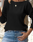 Helvano | Damen Strickpullover mit Ajour-Ärmeln