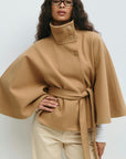 Helvano | Cape-Mantel mit Gürtel für Damen