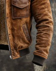 Helvano | Sherpa-gefütterte Jacke für Herren in Braun