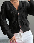 Helvano | Strickjacke mit Schleifendetail für Damen