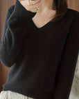Helvano | Damen Strickpullover mit V-Ausschnitt